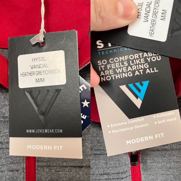 NWT Baseball Genuine Merchandise M Heather Grey / Crimson - Picture 7 of 13